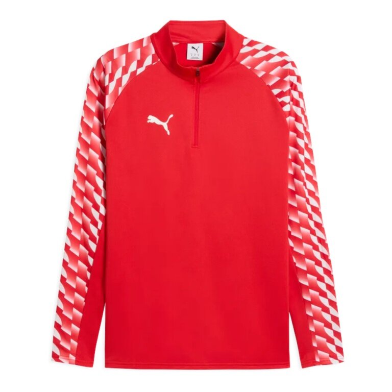 Puma Sportowa koszulka z długim rękawem teamLIGA26 Trening 1/4 Zip Top (100% recyklingowany poliester, oddychający) czerwona Męska