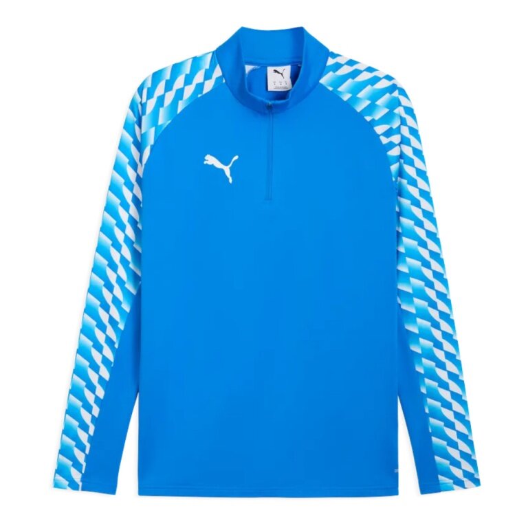 Puma Sportowa koszulka z długim rękawem teamLIGA26 Trening 1/4 Zip Top (100% recyklingowany poliester, oddychający) niebieska Męska