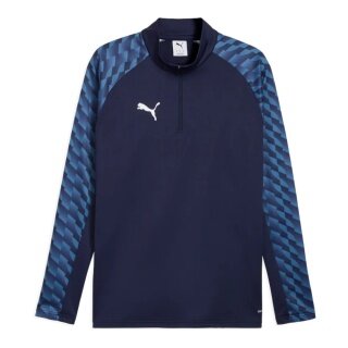 Puma Sportowa koszulka z długim rękawem teamLIGA26 Trening 1/4 Zip Top (100% recyklingowany poliester, oddychający) granatowy Mężczyźni
