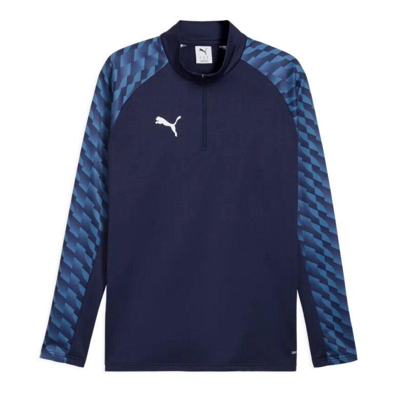 Puma Sportowa koszulka z długim rękawem teamLIGA26 Trening 1/4 Zip Top (100% recyklingowany poliester, oddychający) granatowy Mężczyźni