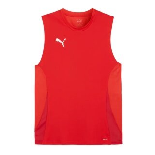 Puma Sportowy Tank Top teamGOAL Bez Rękawów Czerwony Męski