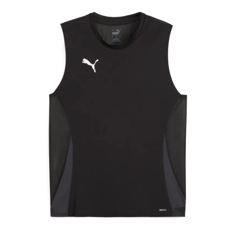 Puma Sportowy Tank Top teamGOAL Bez Rękawów Czarny Męski