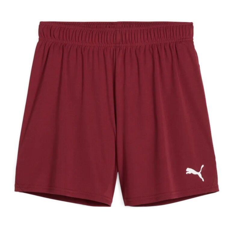 Spodenki sportowe Puma teamGOAL (100% recyklingowany poliester) krótkie bordowe dla kobiet