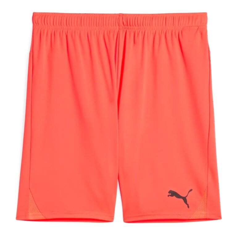 Spodenki sportowe Puma teamGOAL (100% recyklingowany poliester) krótkie neonpomarańczowe męskie