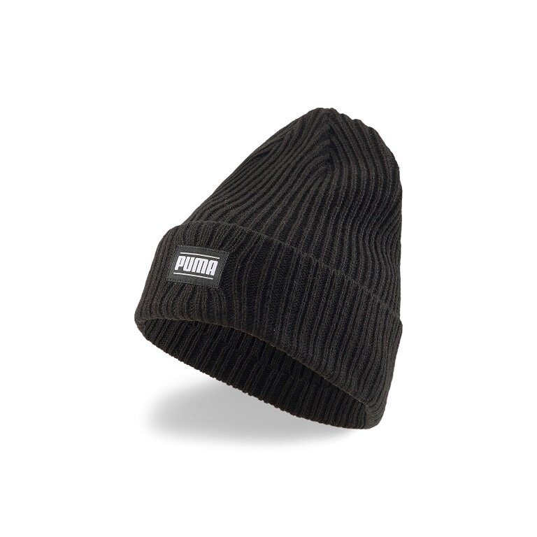 Czapka Puma (Beanie) Classic Cuff Unisex - struktura ribbed - czarna - 1 sztuka