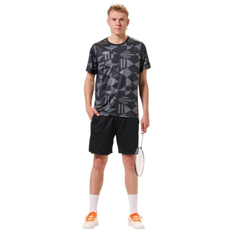 RSL Sport-Tshirt Stone (100% poliester, wygodny krój) szary/czarny mężczyźni