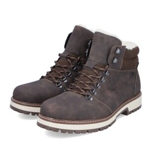 Rieker Zimowe Botki F8333-25 (Sznurowane botki z ociepleniem) brązowe męskie