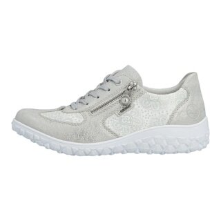 Sneaker Rieker 59501 (skóra syntetyczna, z bocznym zamkiem błyskawicznym) srebrny/platinum damskie