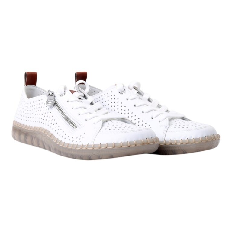 Sneaker Rieker N2405-80 (skóra gładka) białe damskie