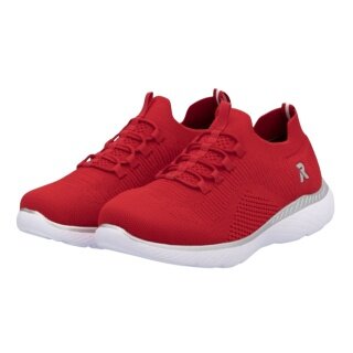 Sneaker Rieker (tekstylne) M5074 czerwone damskie