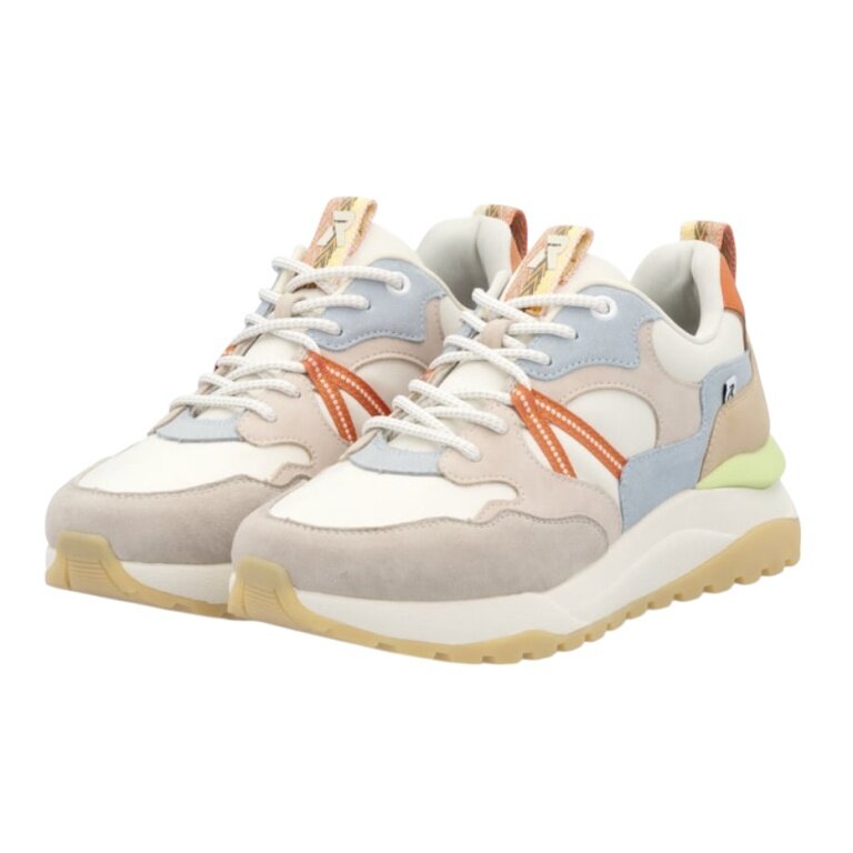 Sneakers Rieker (tekstylne) W2501 różowe/wielokolorowe damskie