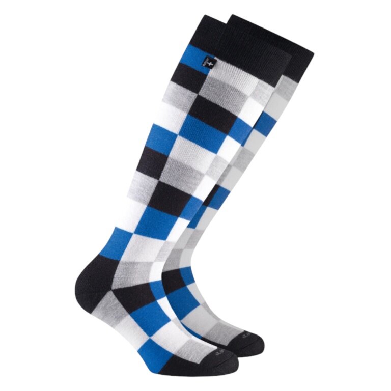 Skarpety narciarskie Rohner Carola (mieszanka wełny) niebieskie/wielokolorowe - 1 para