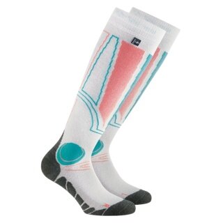 Skarpety narciarskie Rohner Winter Carving l/r (ciepłe, antybakteryjne) białe - 1 para