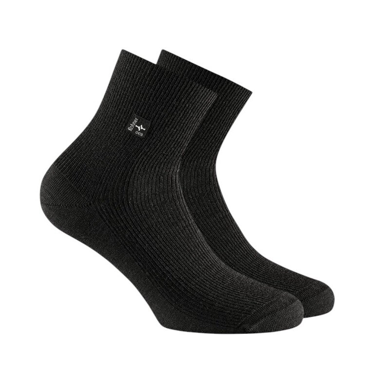 Skarpety dzienne Rohner SupeR WO Quarter czarne - 1 para