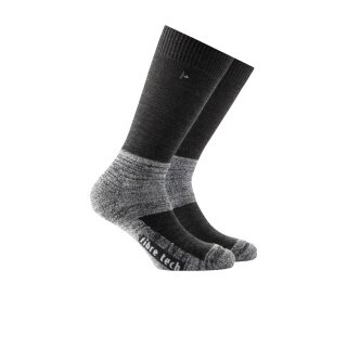 Skarpety trekkingowe Rohner Fibre Tech czarne/szare - 1 para