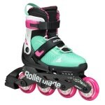 Rolki inline Microblade XT (kółka: 72mm/80A, łożyska: SG5) czarne/mintowe/różowe dla dziewczynek