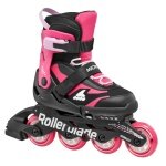 Rolki inline Microblade (kółka: 72mm/80A, łożyska: SG3) czarne/różowe dla dziewczynek