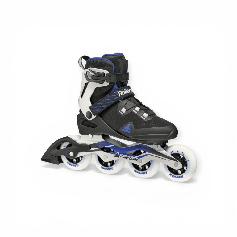 Rolki inline Macroblade 90 (kółka: 90mm/84A, łożyska: SG9) czarne/royalblue damskie