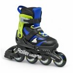 Rolki inline Microblade (kółka: 72mm/80A, łożyska: SG3) czarne/niebieskie dla dzieci