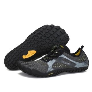 Saguaro Buty Barfuśne Sneakers Fast I (elastyczna podeszwa, szeroka przestrzeń na palce) czarny/szary