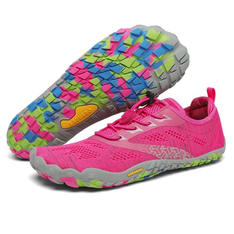 Saguaro Buty Barfussowe Sneakers Smart I (elastyczna podeszwa, szeroka przestrzeń na palce) różowe - Damskie