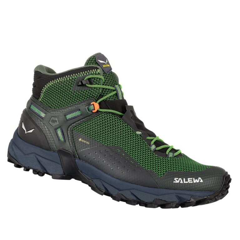 Salewa Buty Wędrówkowe Ultra Flex Mid 2 GTX (Speed-Hiking, wodoodporne) zielone męskie