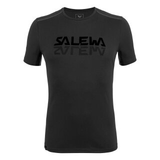 Salewa Outdoor-Funkcyjne T-shirt Graficzny Dry (szybkoschnący, 2-kierunkowy Stretch) Krótki rękaw czarny Mężczyźni