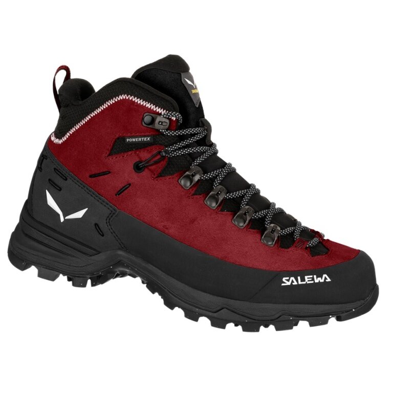 Salewa Zimowe buty trekkingowe Alp Mate Winter Mid WP (wodoodporne) czarne/czerwone damskie