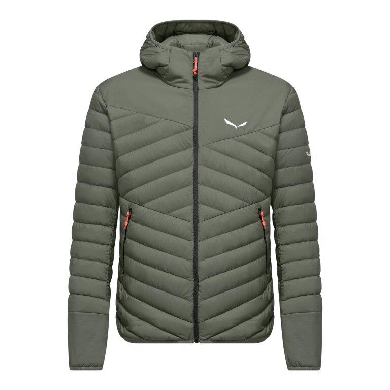 Kurtka puchowa Salewa Brenta (odporna na wiatr i wodoodporna) 2025 w odcieniu ciemnozielonym dla mężczyzn