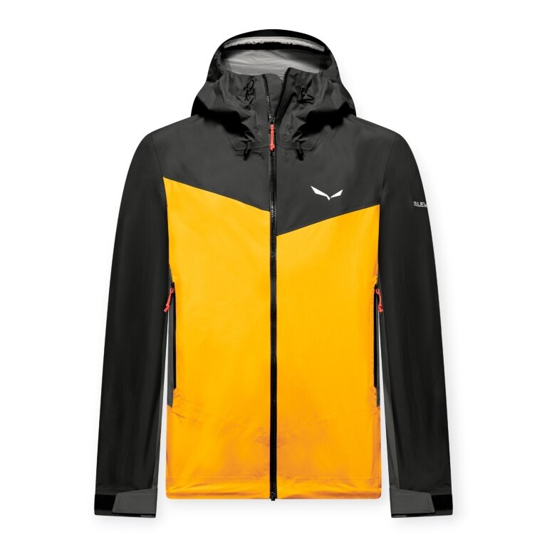 Salewa męska kurtka trekkingowa Ortles PTX 3L (wodoodporna, wiatroszczelna) złoto-żółta/czarna