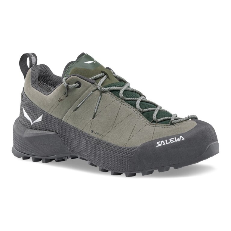 Salewa buty trekkingowe Wildfire Leather 2 GTX (podejście, nubuk, wodoodporne) zielono/czarne damskie