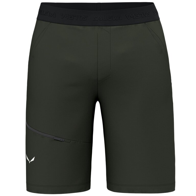 Salewa Spodnie trekkingowe Puez 4 Short (4-kierunkowy stretch) krótkie oliwkowe męskie