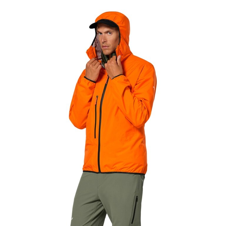Kurtka softshell Salewa Agner 3 PTX 3L (wiatroszczelna, wodoodporna, kompresyjna) pomarańczowa męska