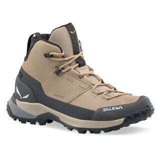 Salewa buty trekkingowe Puez Leather Mid Powertex (Trekking, nubuk, wodoodporne) piaskowy brąz/onyks damskie