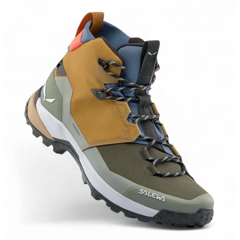 Buty trekkingowe Salewa Puez 2 Mid PTX (wodoodporne) złote/zielone męskie