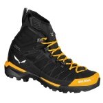 Salewa Buty Wysokogórskie Ortles Light MID Powertex (Wędrówki zimowe/Trekking, wodoodporne) czarny/złoty męskie