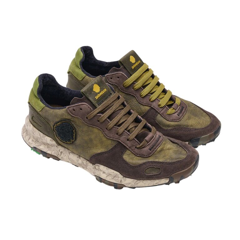 Satorisan Sneaker Chacrona Premium brązowo/zielony męski