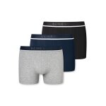 Schiesser Bielizna Bokserki 95/5 Z gumką w kolorze czarnym/niebieskim/szarym Męskie - 3 sztuki