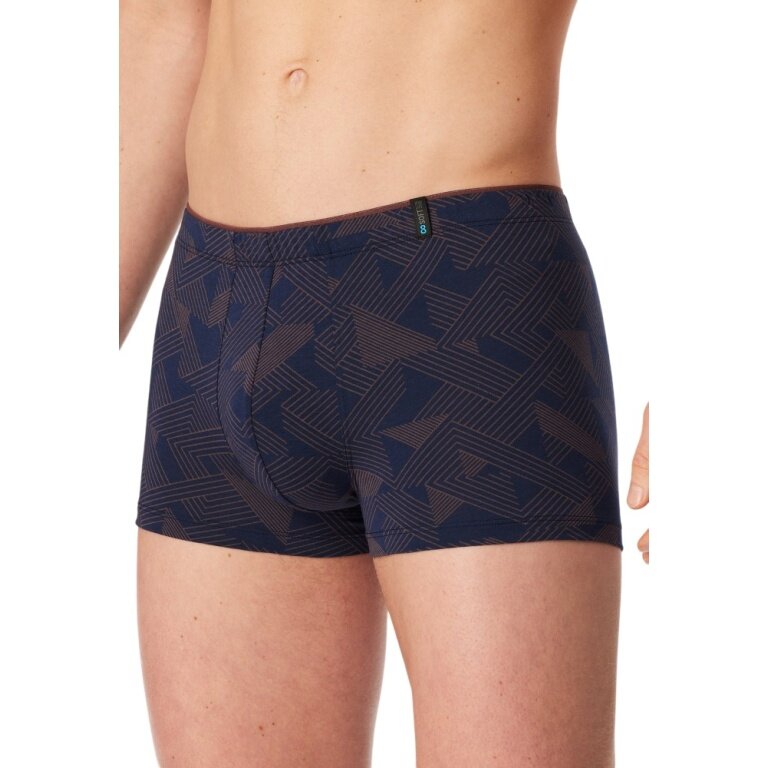 Schiesser bielizna bokserki Long Life Soft Shorts modal wzorzysty havanna brązowy - 1 sztuka
