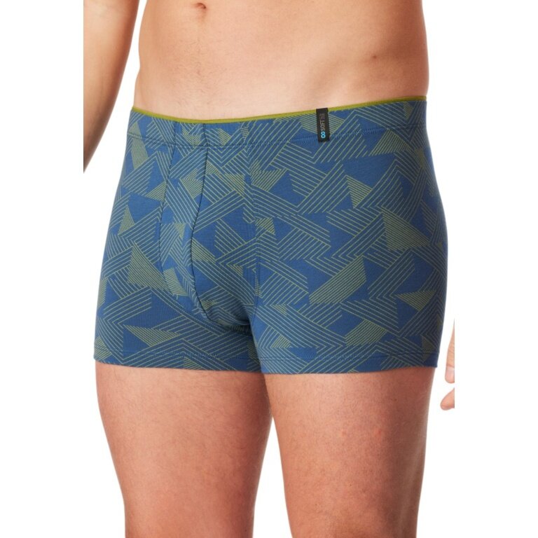 Schiesser bielizna bokserki Long Life Soft Shorts modal wzorzysty trawiasty zielony - 1 sztuka