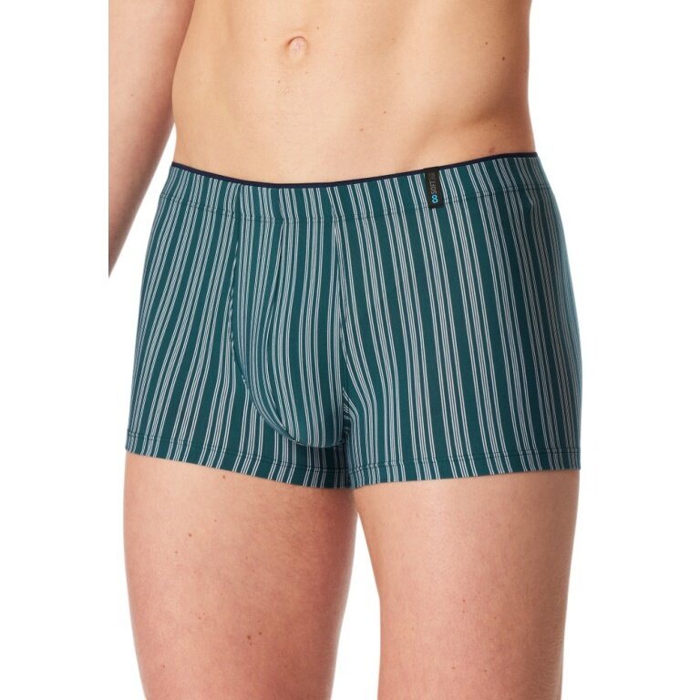 Schiesser Bokserki Long Life Soft 183146 zielono paskowane męskie - 1 sztuka