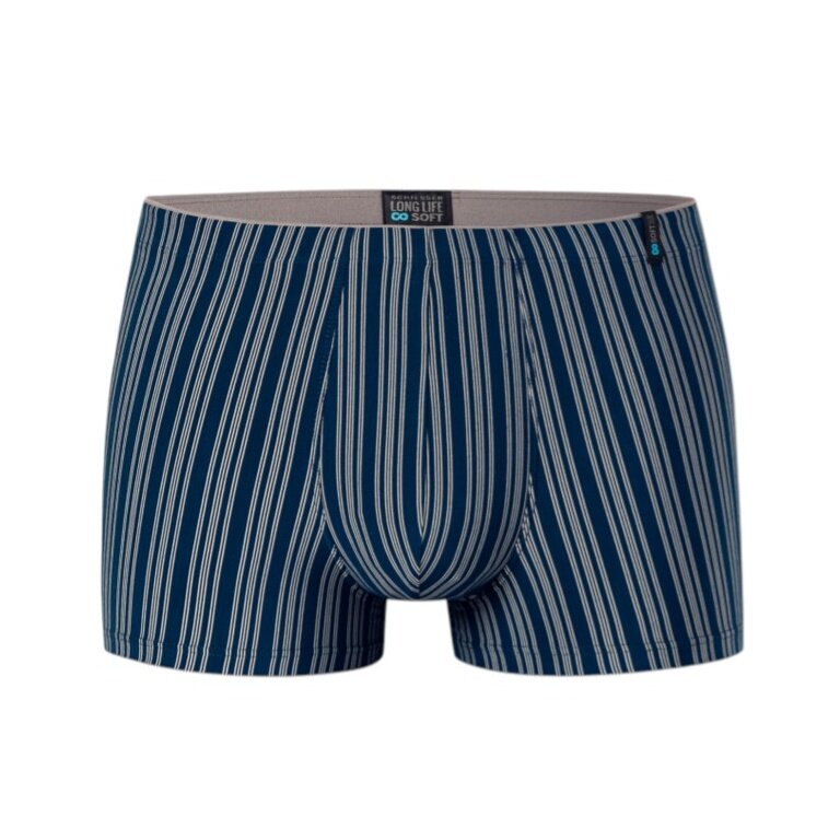 Schiesser Bokserki Long Life Soft 183146 ciemnoniebieskie w paski męskie - 1 sztuka