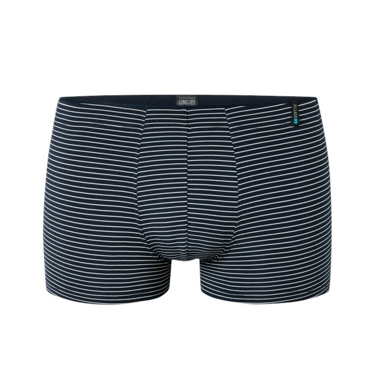 Schiesser bielizna bokserki Long Life Soft Modal paski granatowe męskie - 1 sztuka