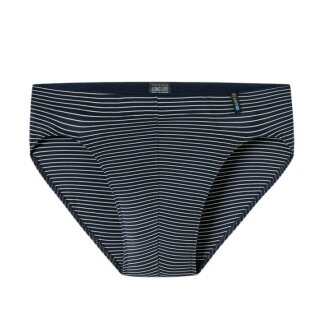 Schiesser bielizna slip Long Life Soft Supermini w paski nocny niebieski męski - 1 sztuka
