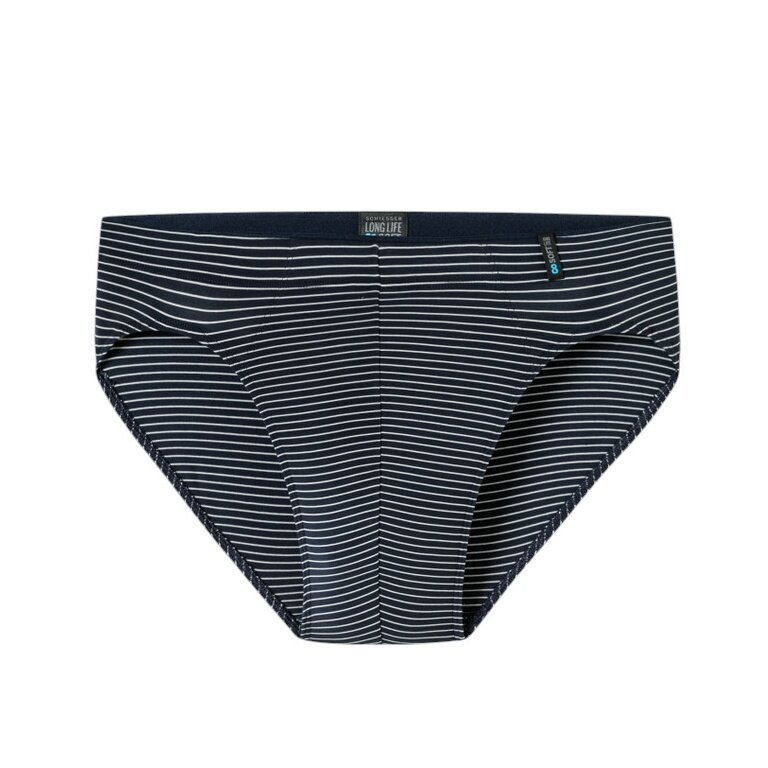 Schiesser bielizna slip Long Life Soft Supermini w paski nocny niebieski męski - 1 sztuka