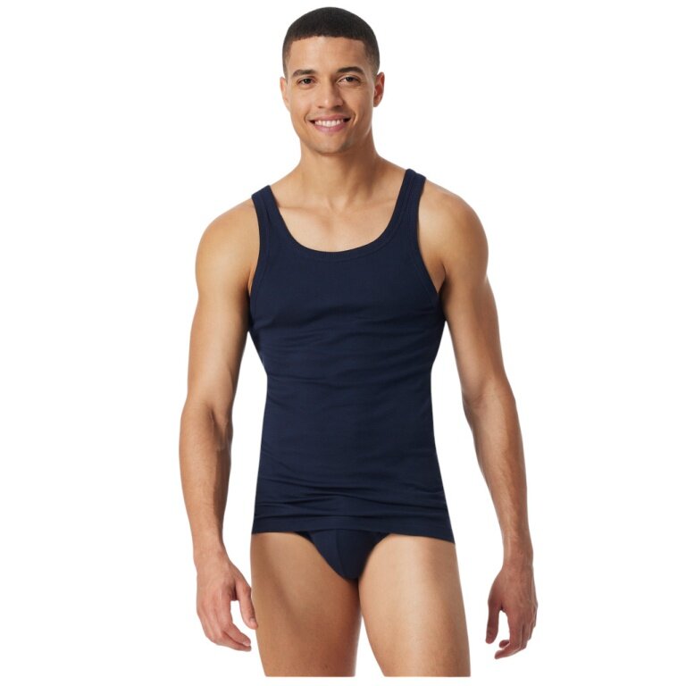 Schiesser Tank-Top Revival Ludwig (jakość cienkiego prążka) bielizna granatowa Męska
