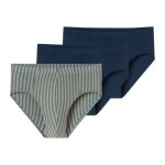 Schiesser bielizna Supermini Slip 95/5 bawełna organiczna wielokolorowy ciemnoniebieski/w paski 923 męski - 3 sztuki