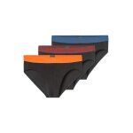 Schiesser bielizna slipy Rio z organicznej bawełny z gumką 95/5 wielokolorowe czarne 926 męskie - 3 sztuki