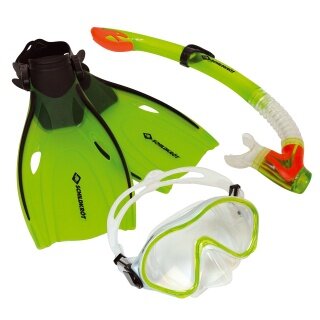 Zestaw do snorkelingu Schildkröt Bermuda dla dzieci - silikonowa maska do nurkowania, silikonowy fajka i regulowane płetwy - 1 zestaw