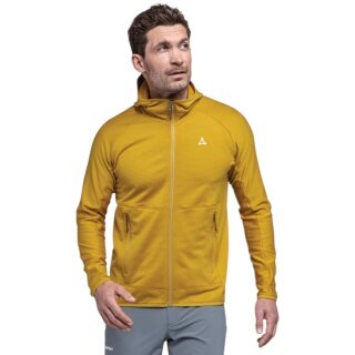 Kurtka polarowa Schöffel Hiking Hoody Style Cascata MNS z kapturem (ciepła, 4-kierunkowy stretch) złota/żółta męska - rozmiar 58 -